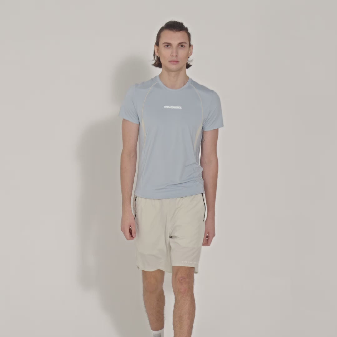 Image of Activewear Performance T Shirt breathable mesh blocking for Men