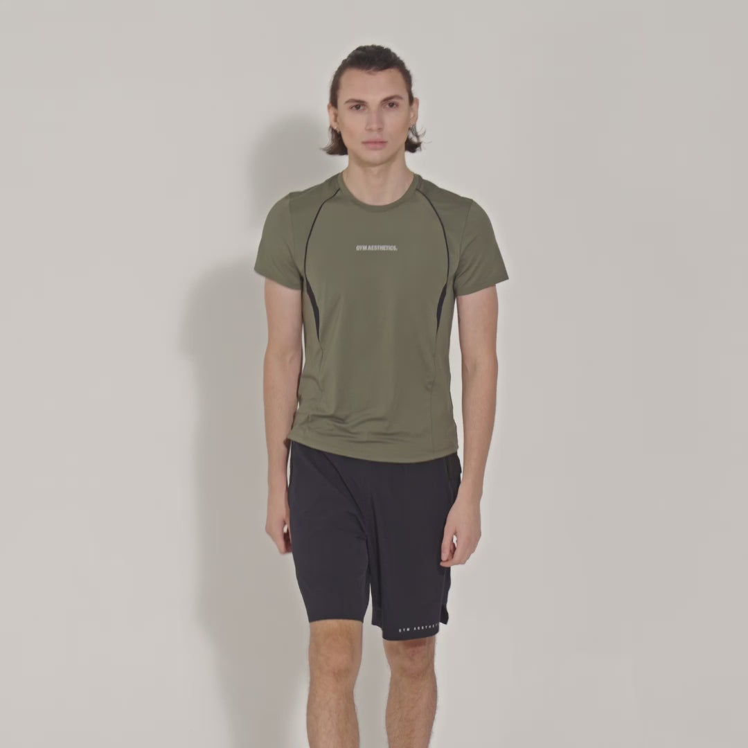 Activewear Performance T Shirt breathable mesh blocking for Men