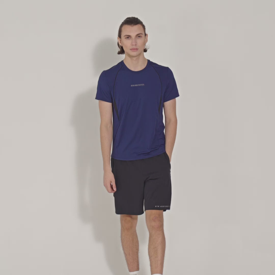 Activewear Performance T Shirt breathable mesh blocking for Men