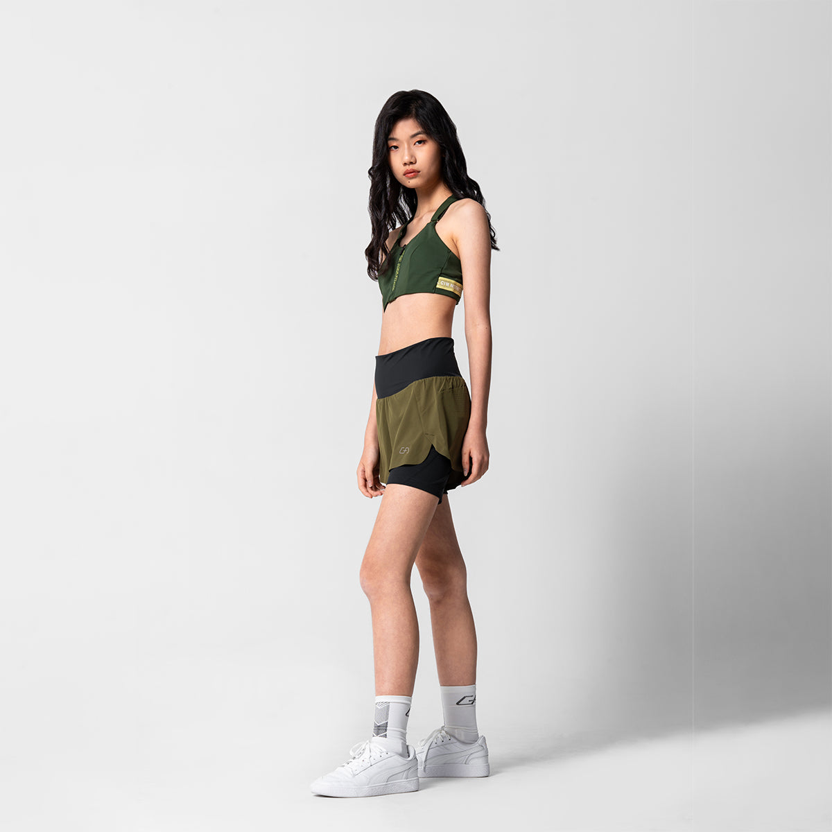 Activewear 2in1 Color Block Running Shorts for Women