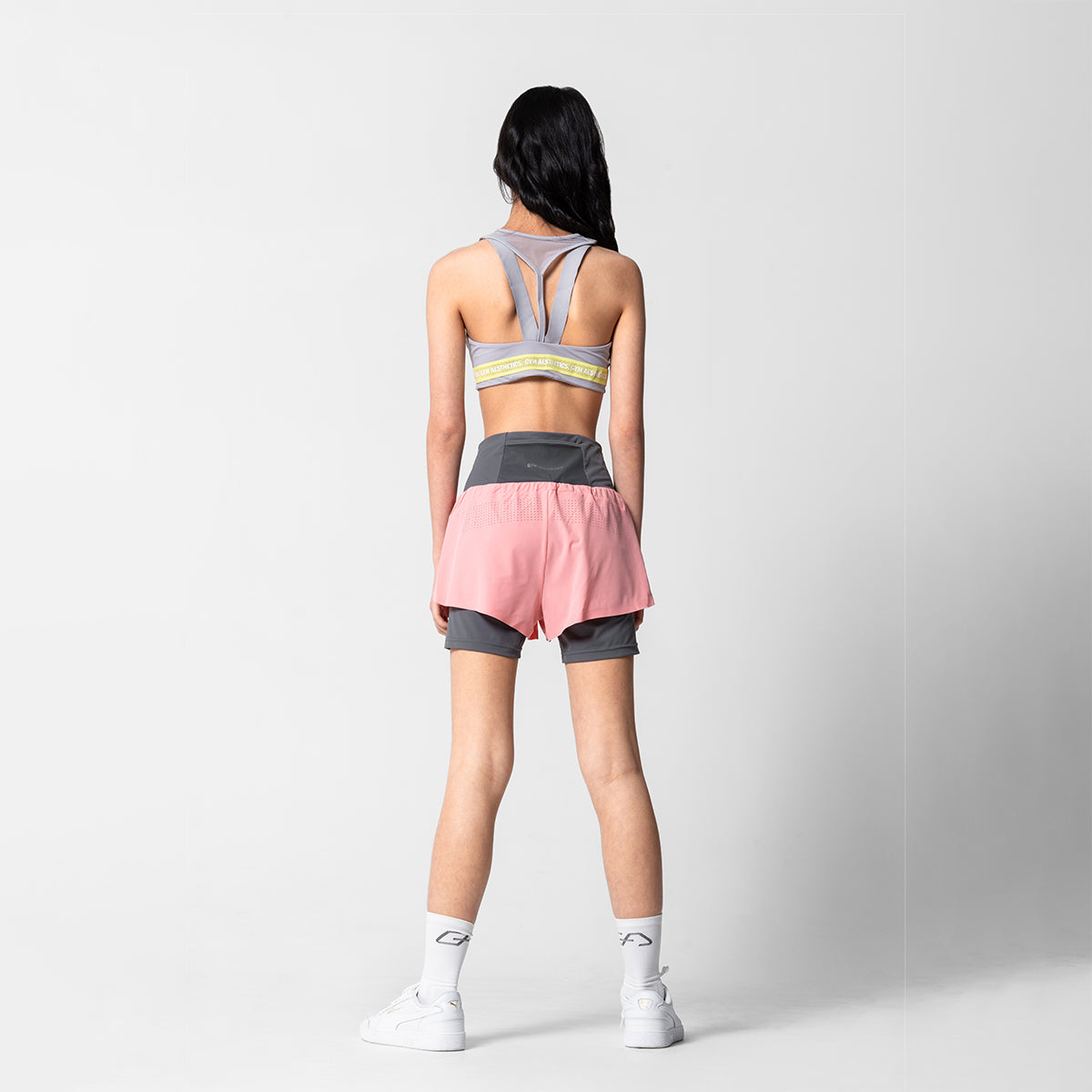 Activewear 2in1 Color Block Running Shorts for Women