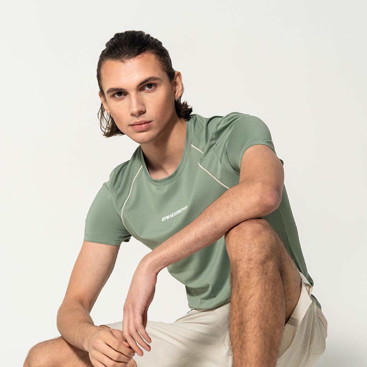 Activewear Performance T Shirt breathable mesh blocking for Men