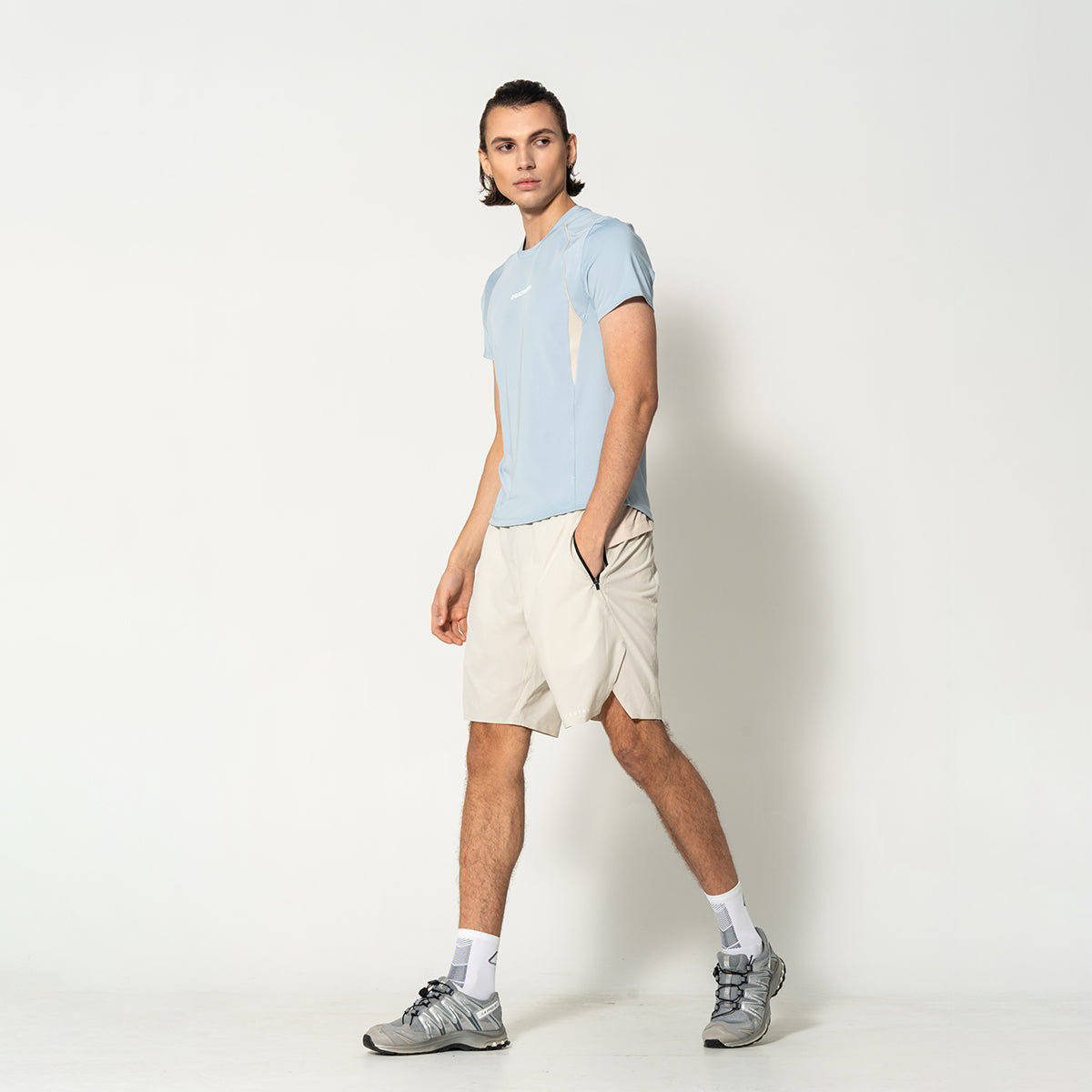 Image of Activewear Performance T Shirt breathable mesh blocking for Men