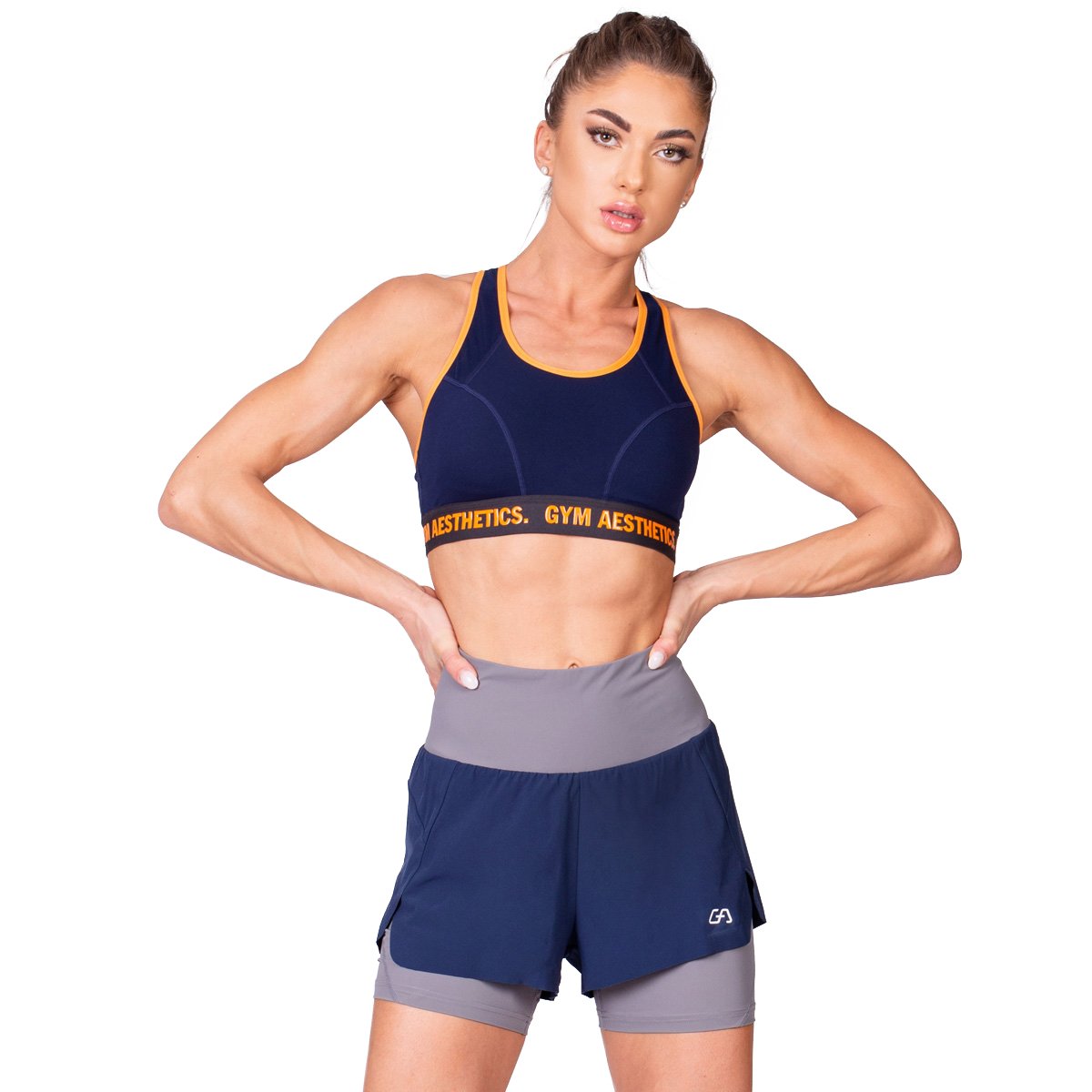 Activewear 2in1 Color Block Running Shorts for Women