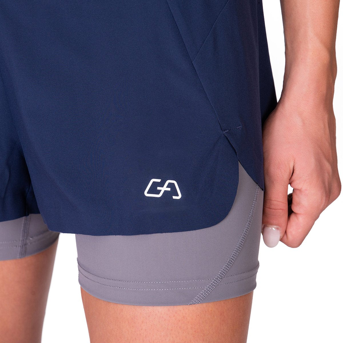 Activewear 2in1 Color Block Running Shorts for Women